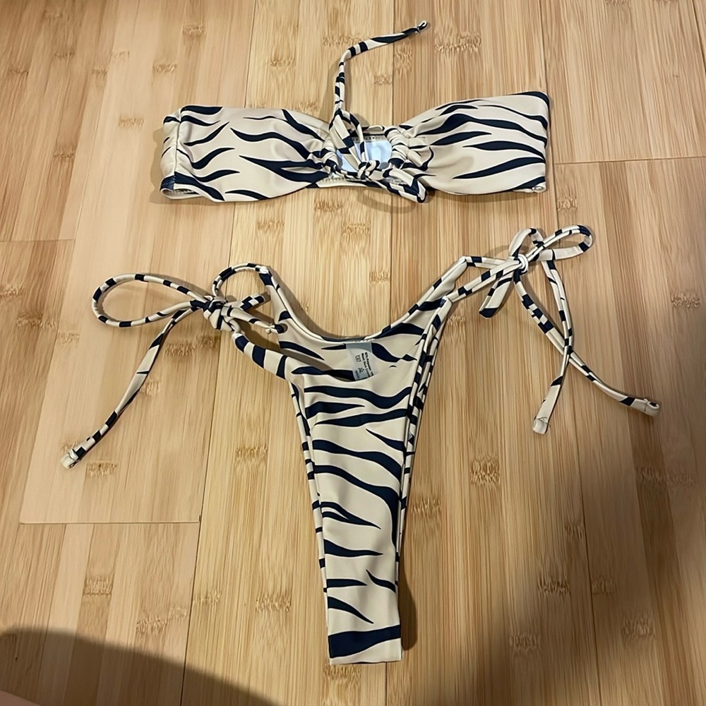 Tiger print bikini padded bra